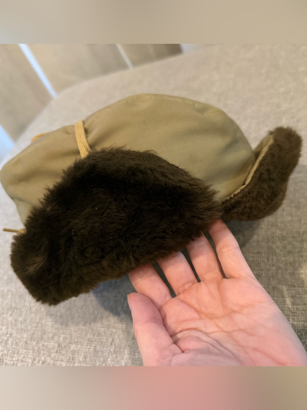 Vintage Browning Trapper Hat Fur Lined Goose Down Insulated USA Mens L Hunting